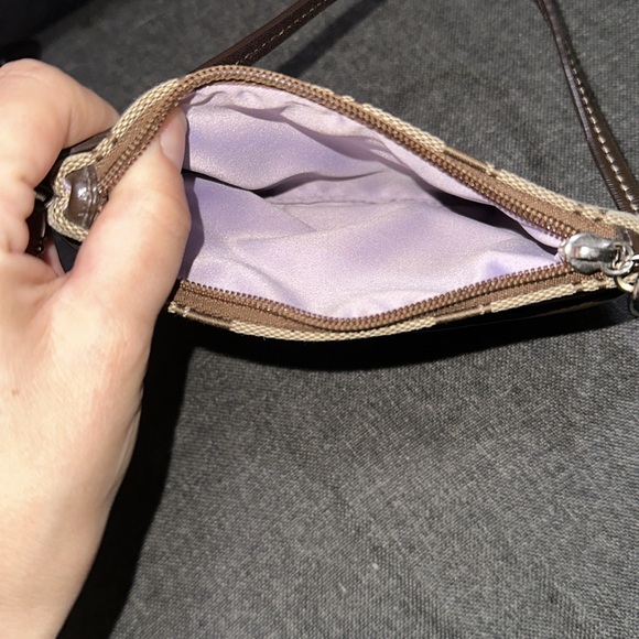 Coach Leather Trim Wristlet - Picture 3 of 8